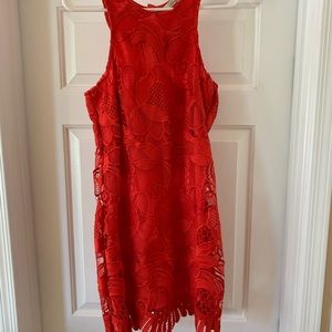 Lovers and Friends red lace dress (caspian shift)
